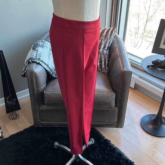 New Max Mara Studio Skinny Fit Pintuck Newport Pants Side Zip Closure Size 8 - Picture 2 of 8